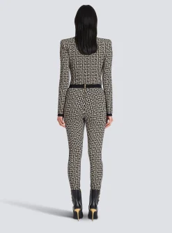 Knit Leggings With Monogram-Balmain Hot