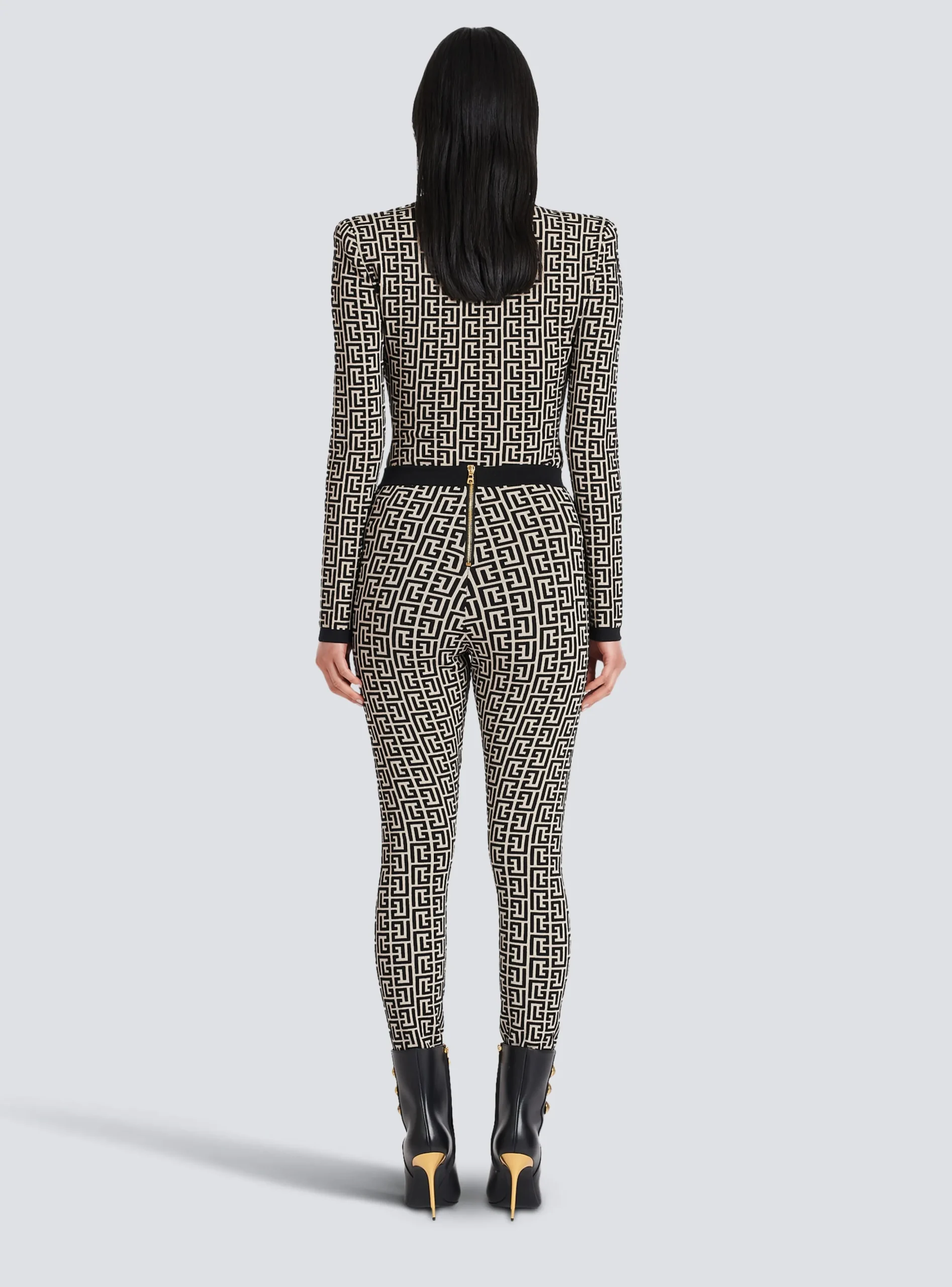 Knit Leggings With Monogram-Balmain Hot