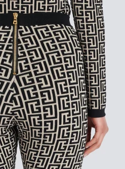 Knit Leggings With Monogram-Balmain Hot