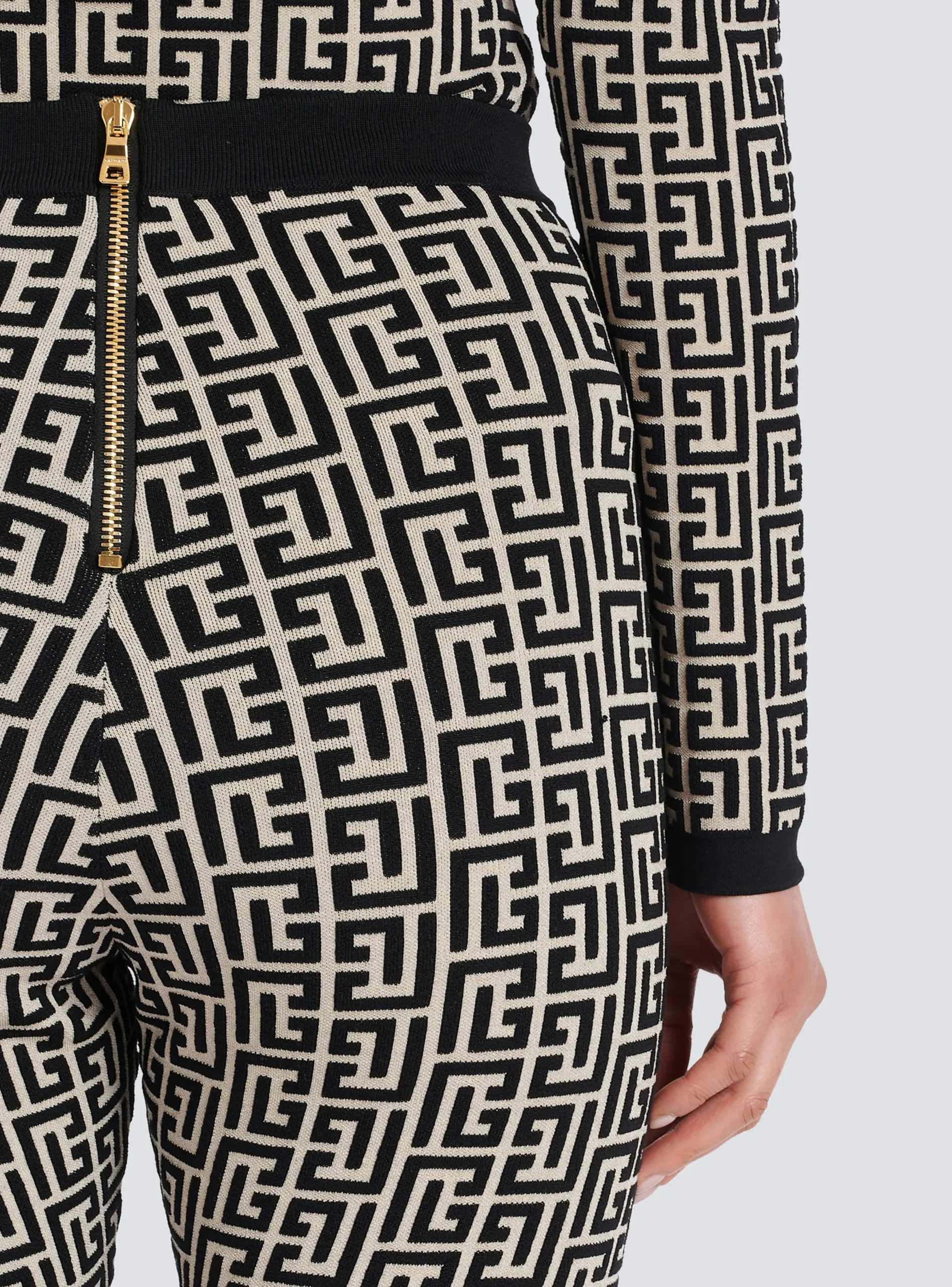 Knit Leggings With Monogram-Balmain Hot