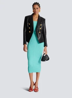 Knit Midi Dress With Double Straps-Balmain Best Sale