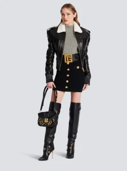 Knit Skirt With Buttons-Balmain Fashion