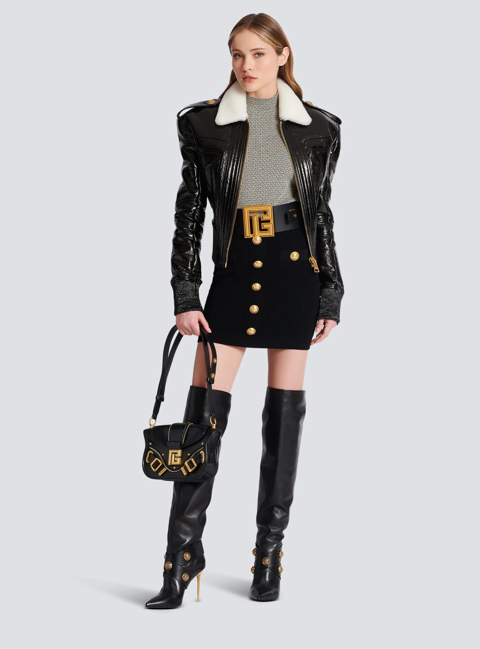 Knit Skirt With Buttons-Balmain Fashion