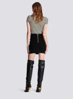 Knit Skirt With Buttons-Balmain Fashion