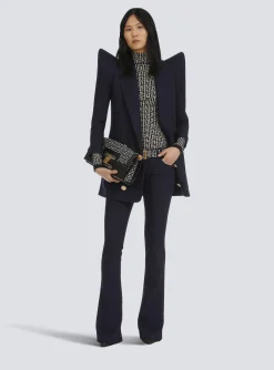 Knit Sweater With Monogram-Balmain Clearance