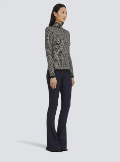 Knit Sweater With Monogram-Balmain Clearance