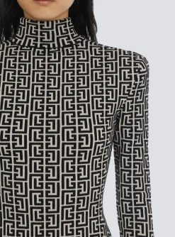 Knit Sweater With Monogram-Balmain Clearance
