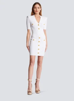 Knitted Dress With Buttons-Balmain Clearance