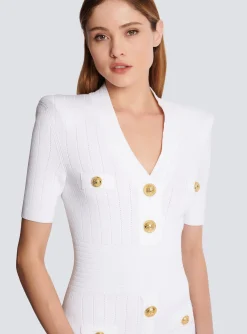 Knitted Dress With Buttons-Balmain Clearance