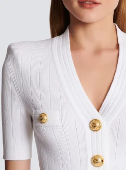 Knitted Dress With Buttons-Balmain Clearance