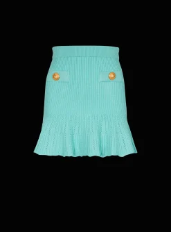 Knitted Skater Skirt-Balmain Flash Sale