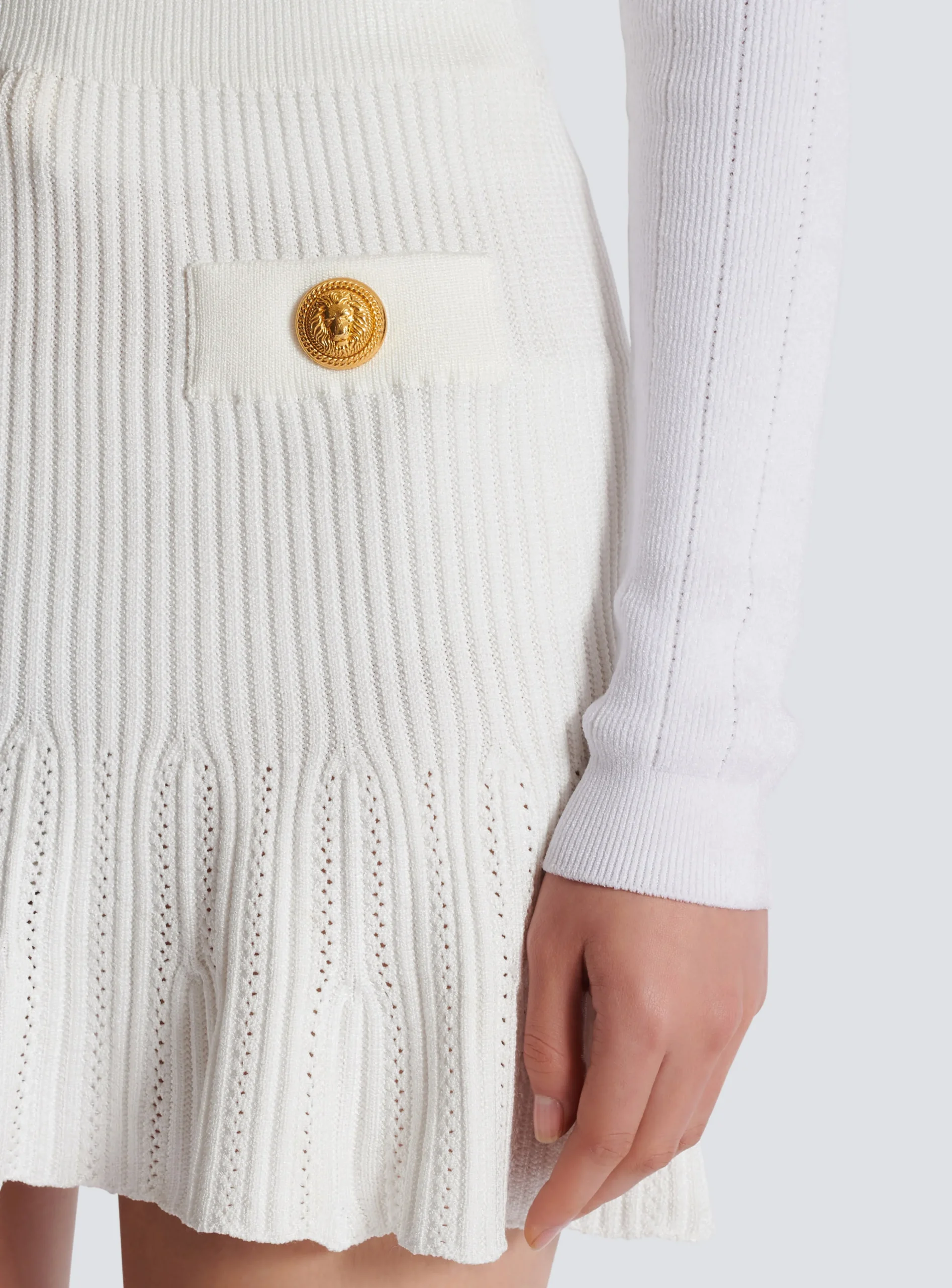 Knitted Skater Skirt-Balmain Discount