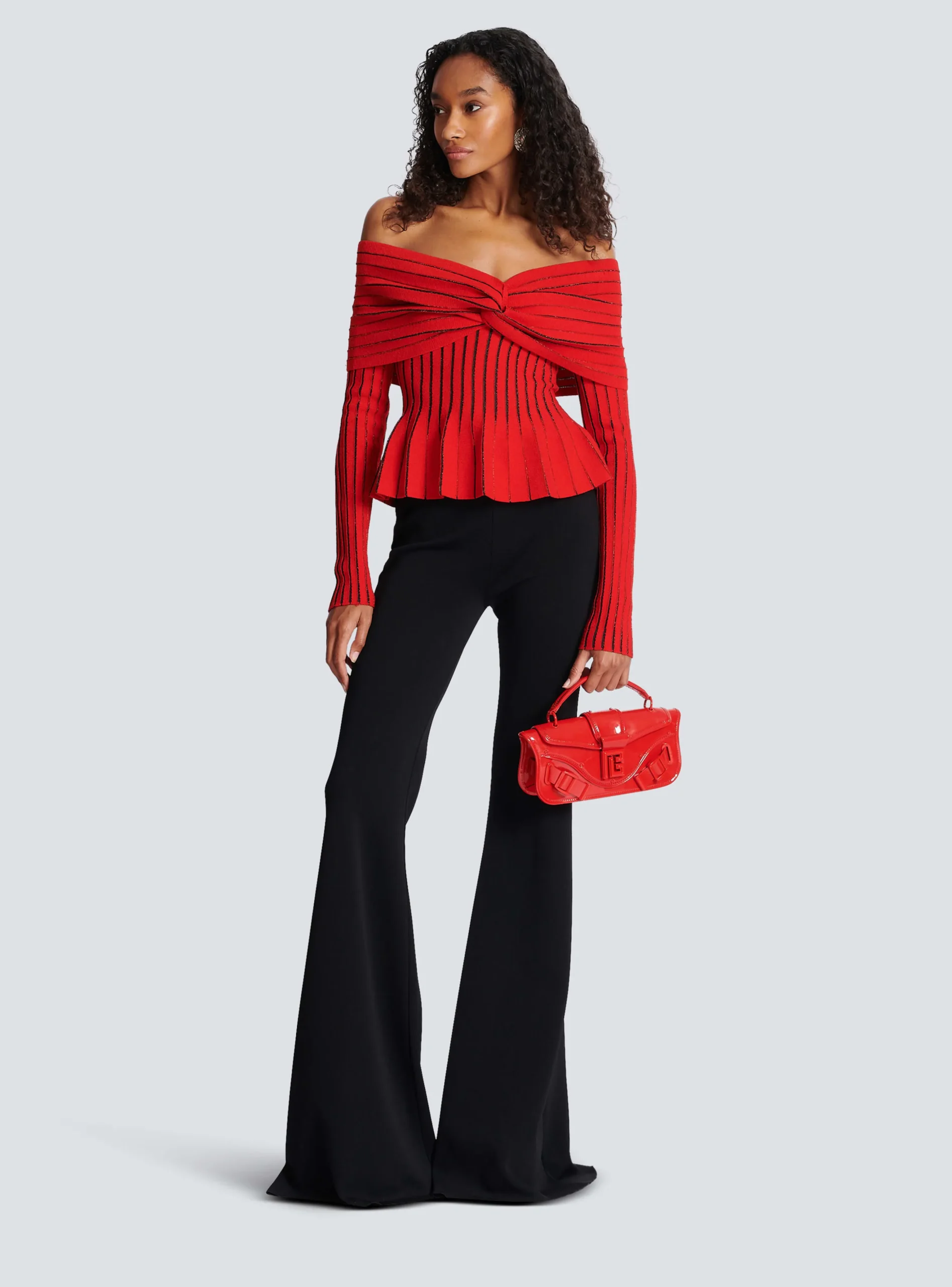 Knotted Off-the-shoulder Top-Balmain Discount