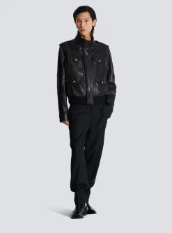 Lambskin Leather Jacket With 4 Pockets-Balmain Best