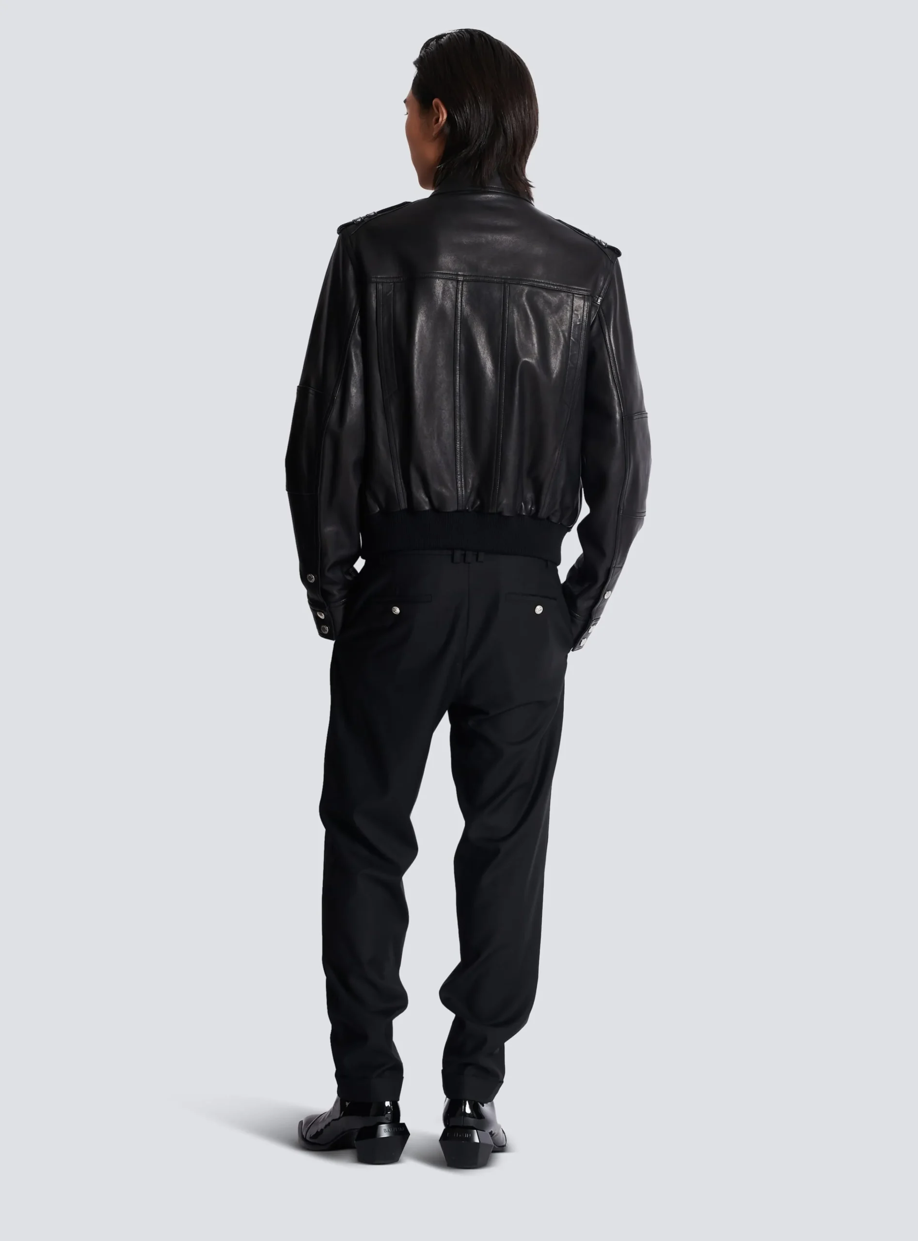 Lambskin Leather Jacket With 4 Pockets-Balmain Best