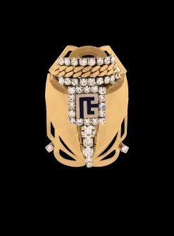 Large Beetle Brooch Set With Crystals-Balmain Outlet