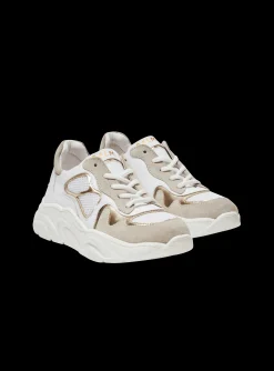 Leather And Mesh Trainers-Balmain New