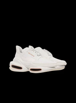 Leather And Suede B-Bold Low-top Sneakers-Balmain Outlet