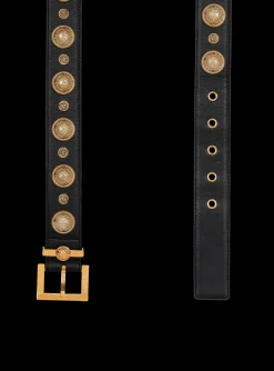 Leather 'Coin' Belt-Balmain Store