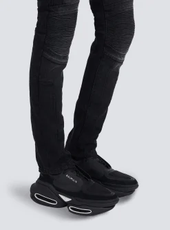 Leather, Neoprene And Suede B-Bold Low-top Sneakers-Balmain Best Sale