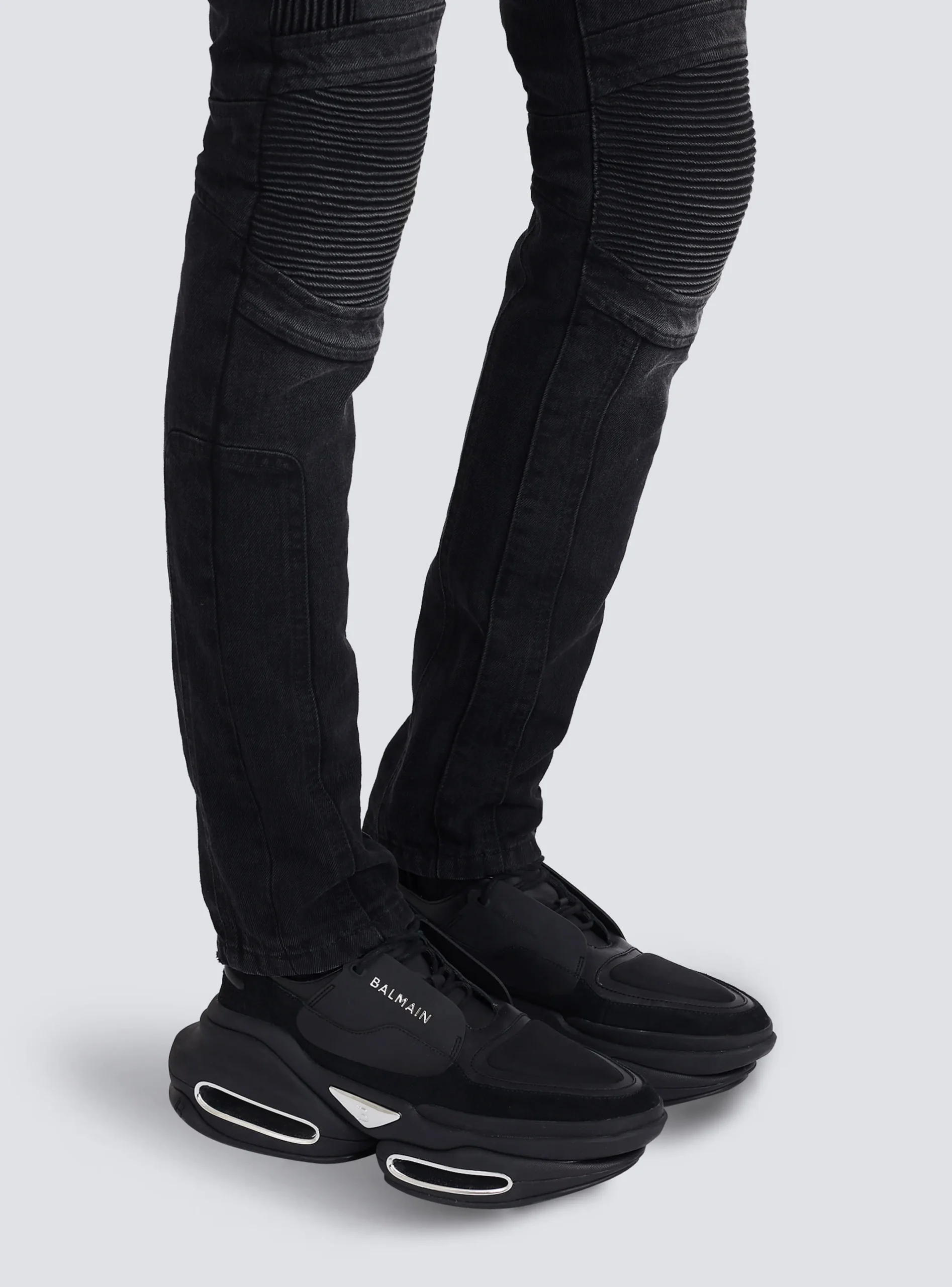 Leather, Neoprene And Suede B-Bold Low-top Sneakers-Balmain Best Sale