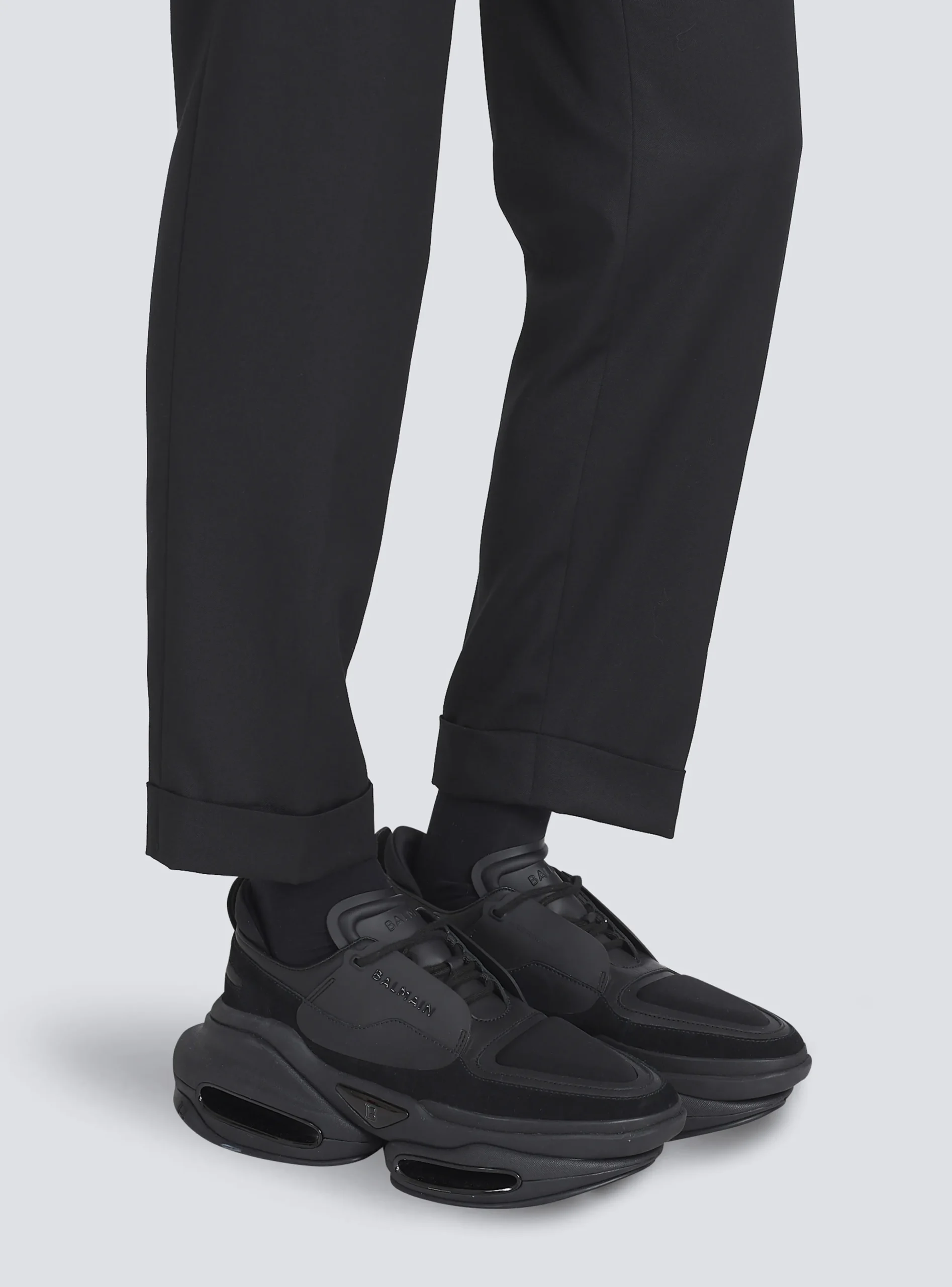 Leather, Neoprene And Suede B-Bold Low-top Sneakers-Balmain Cheap