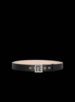 Leather P-Belt-Balmain Flash Sale