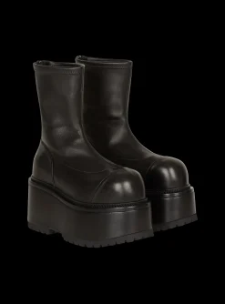 Leather Platform Boots-Balmain Store