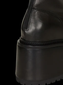 Leather Platform Boots-Balmain Store