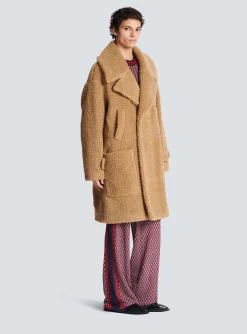 Long Double-breasted Buttoned Coat-Balmain Shop