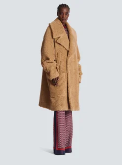 Long Double-breasted Buttoned Coat-Balmain Shop