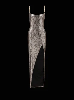 Long Dress With Chain Straps-Balmain Hot