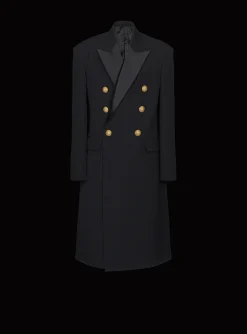 Long Military-style Coat-Balmain Flash Sale