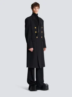 Long Military-style Coat-Balmain Flash Sale
