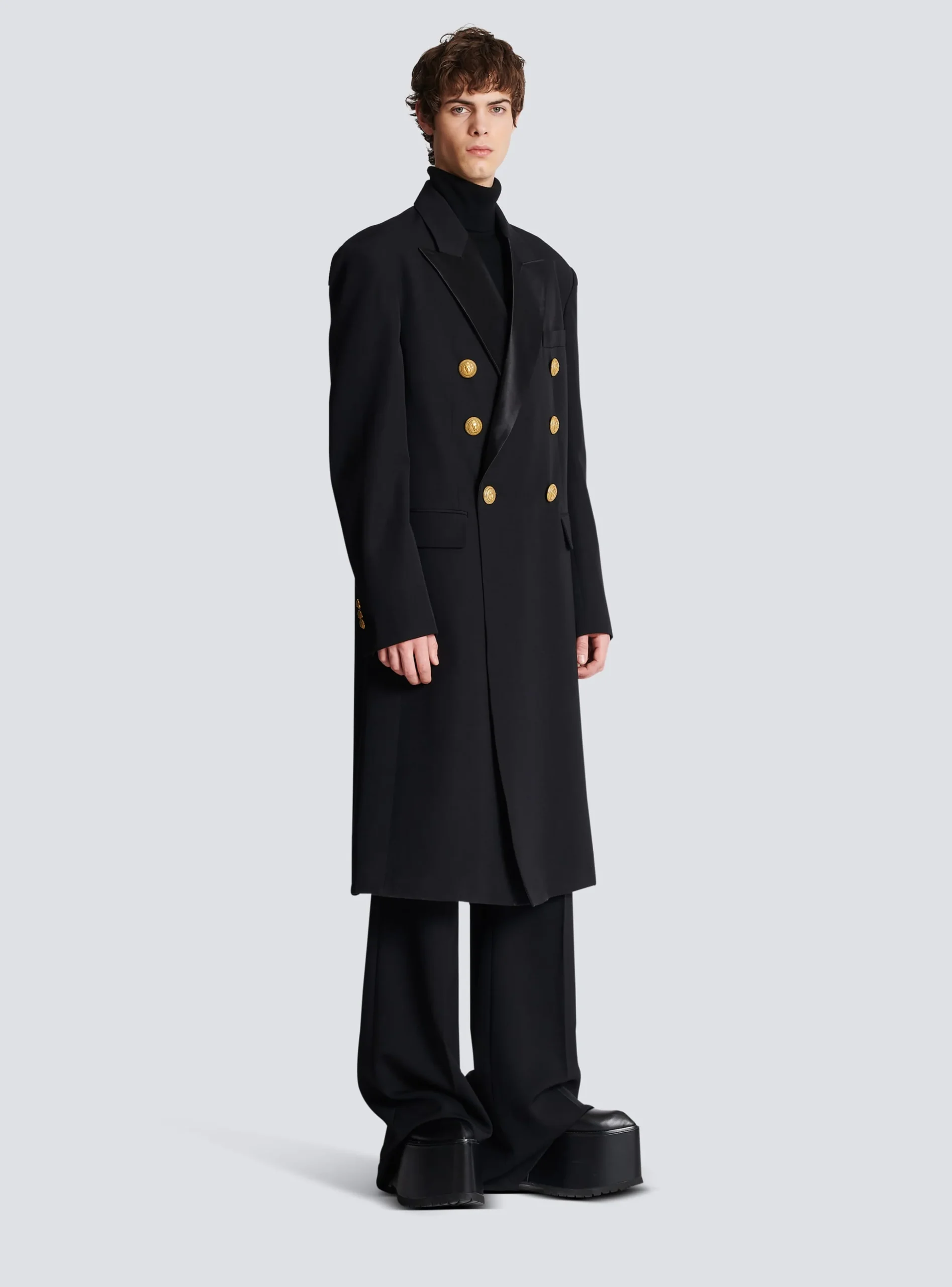 Long Military-style Coat-Balmain Flash Sale