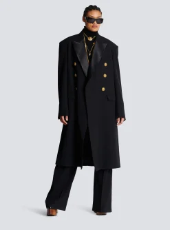 Long Military-style Coat-Balmain Flash Sale
