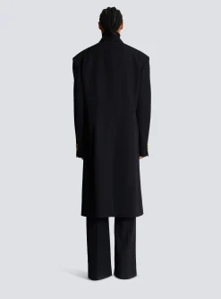 Long Military-style Coat-Balmain Flash Sale