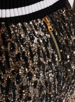 Long Skirt With Sequin Embroidery-Balmain Clearance