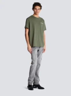 Loose T-shirt With Signature Embroidery-Balmain Sale