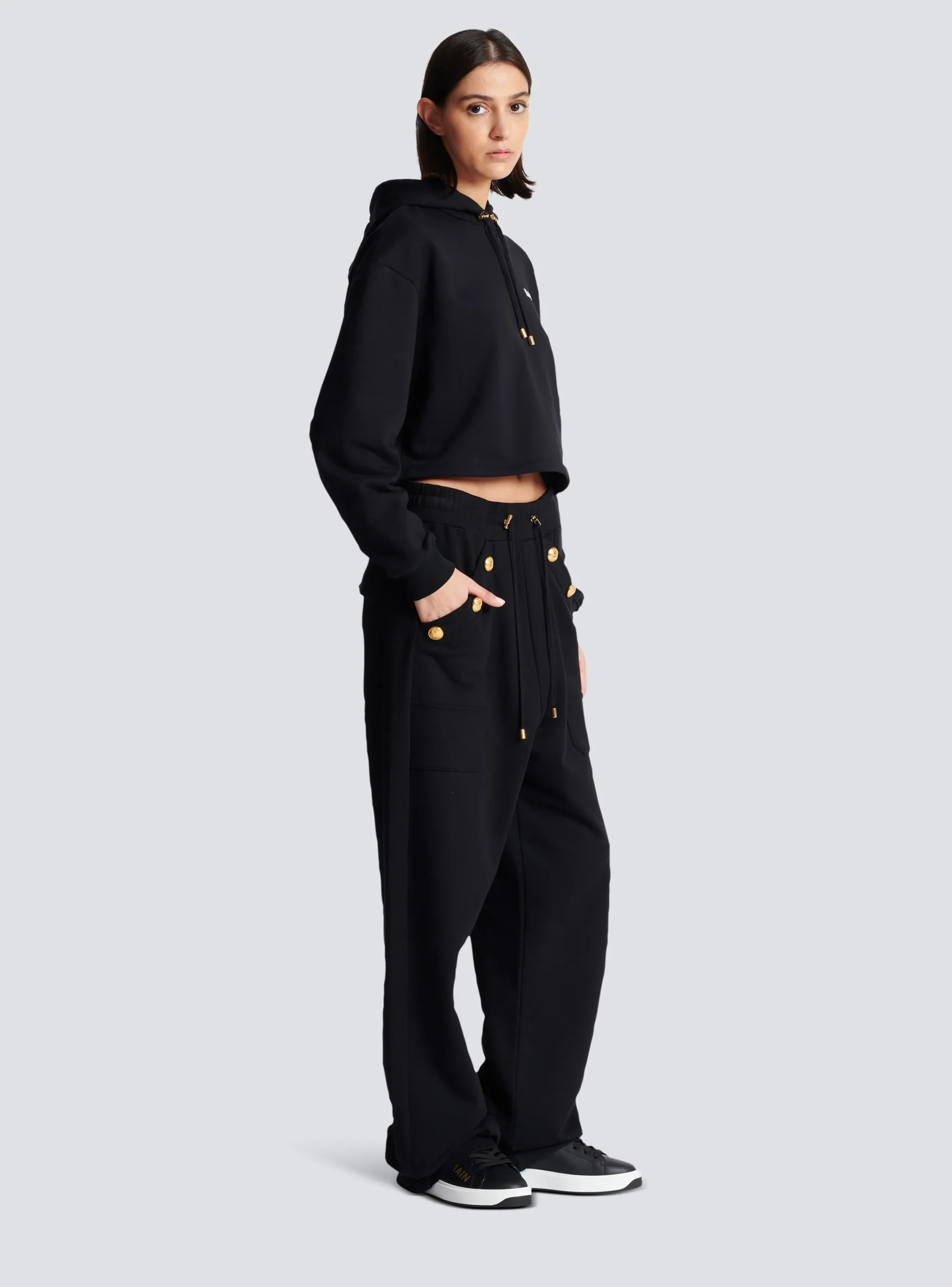 Loose-fitting Buttoned Joggers-Balmain Cheap