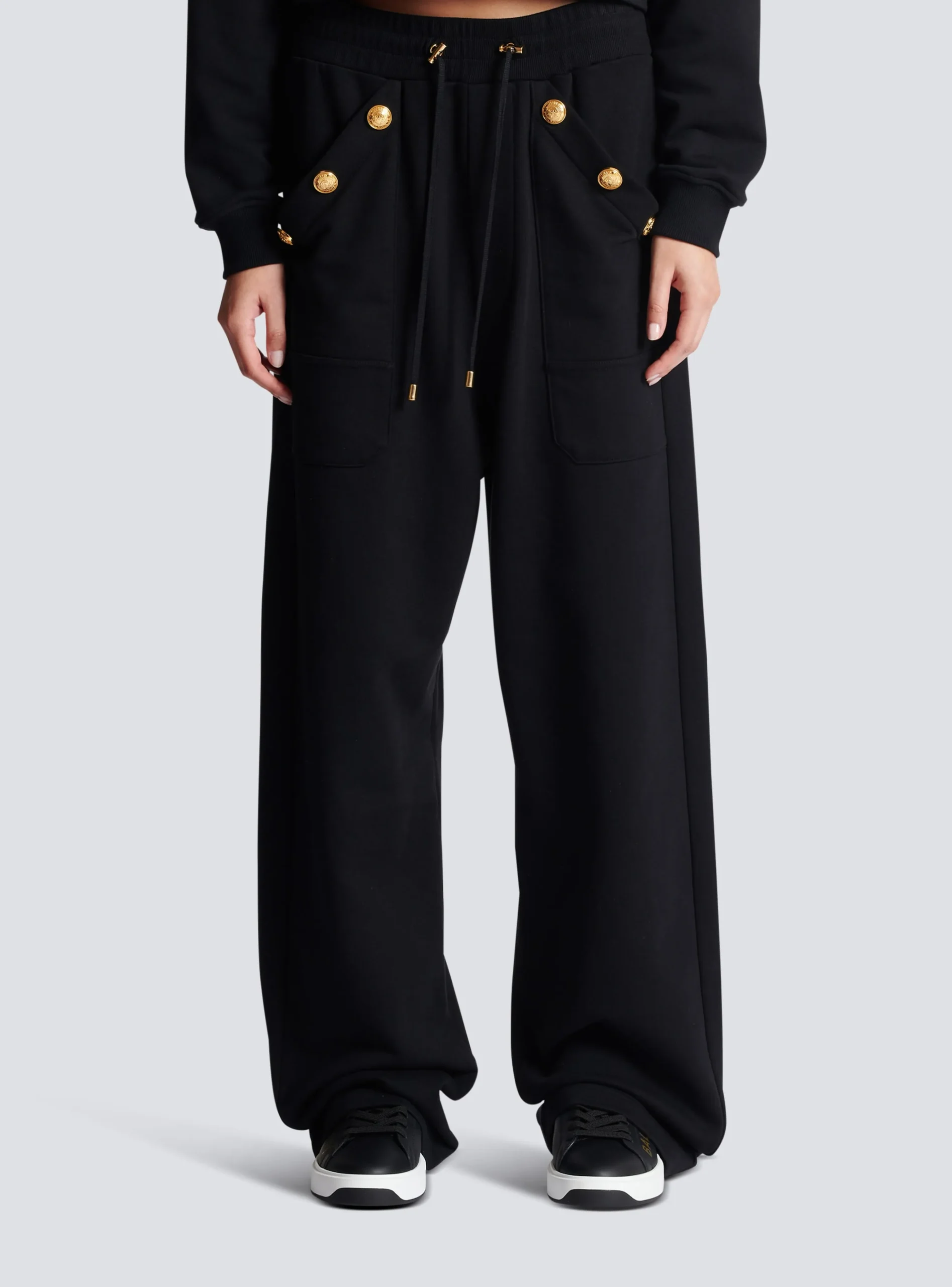 Loose-fitting Buttoned Joggers-Balmain Cheap