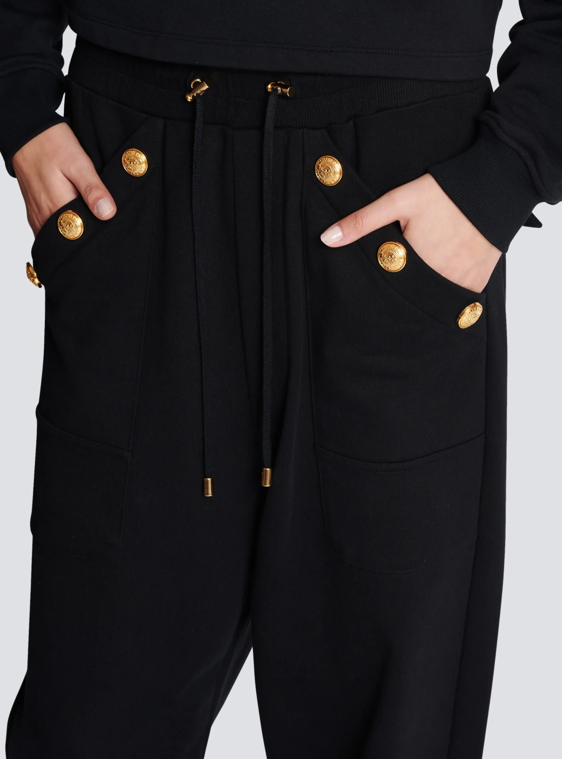 Loose-fitting Buttoned Joggers-Balmain Cheap