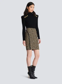 Lurex Tweed Skirt-Balmain Outlet