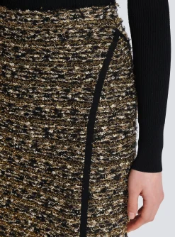 Lurex Tweed Skirt-Balmain Outlet