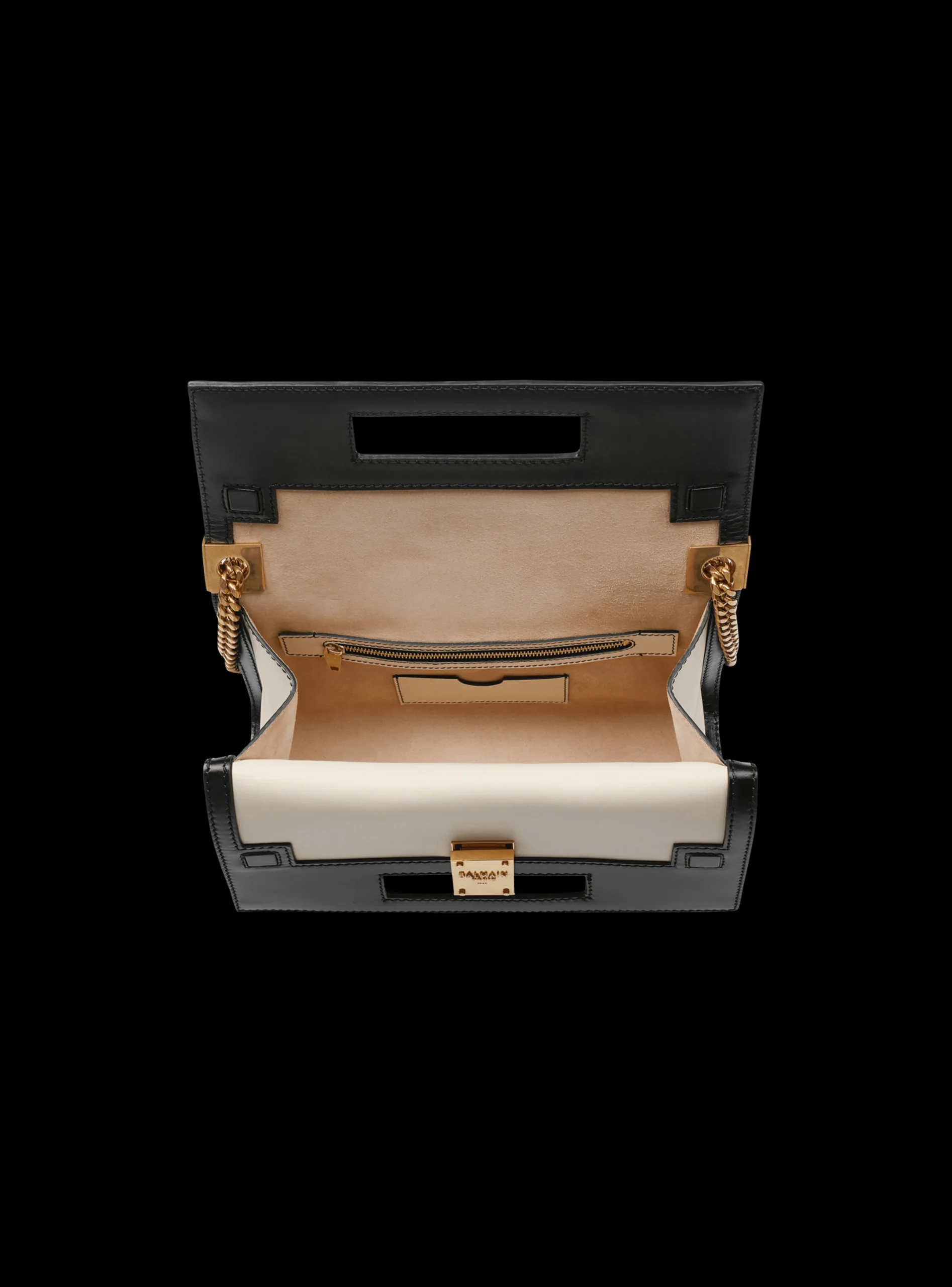 Medium-sized Black And Leather 1945 Heritage Bag-Balmain Store