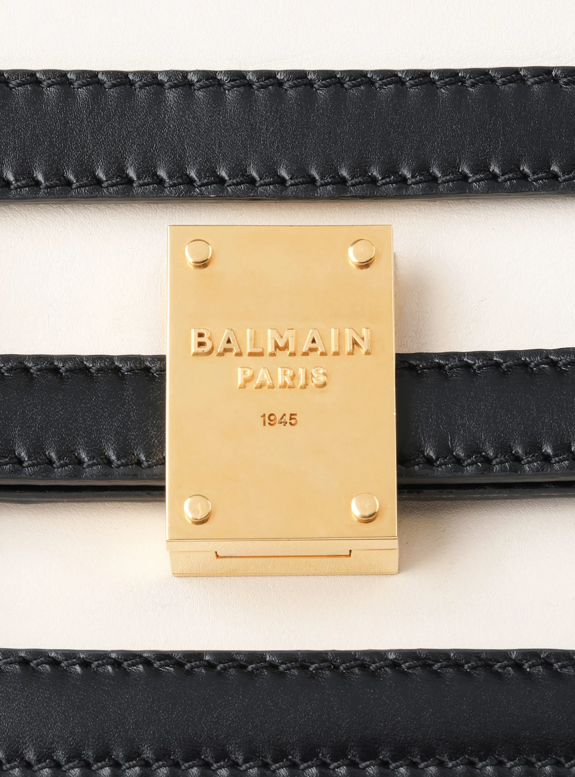 Medium-sized Black And Leather 1945 Heritage Bag-Balmain Store
