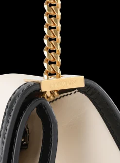 Medium-sized Black And Leather 1945 Heritage Bag-Balmain Store