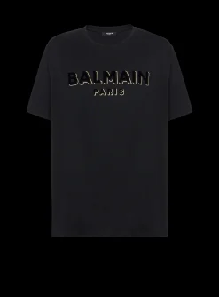 Metallic Flocked T-shirt-Balmain Cheap