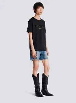 Metallic Flocked T-shirt-Balmain Cheap