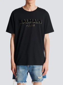 Metallic Flocked T-shirt-Balmain Cheap